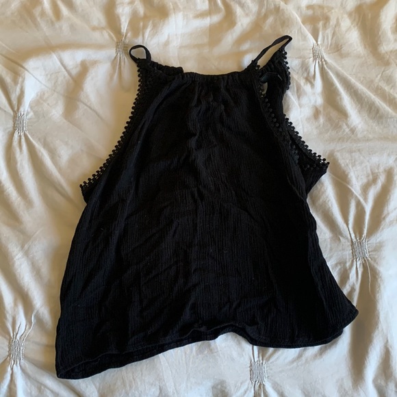 Black Halter Tank Top - Picture 1 of 3